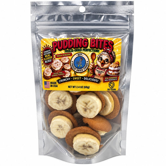 Banana Pudding Bites freeze-dried dessert snack