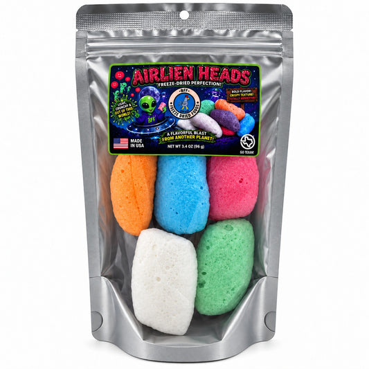 BFF Air Light Heads freeze-dried candy in a resealable bag