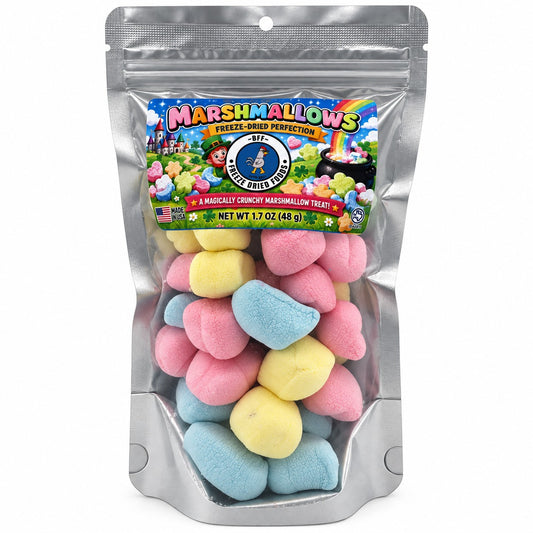 Lucky Charms-style freeze-dried marshmallows in resealable bag