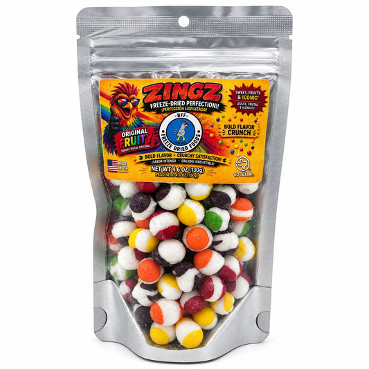 Original Zingz freeze-dried candy in resealable bag