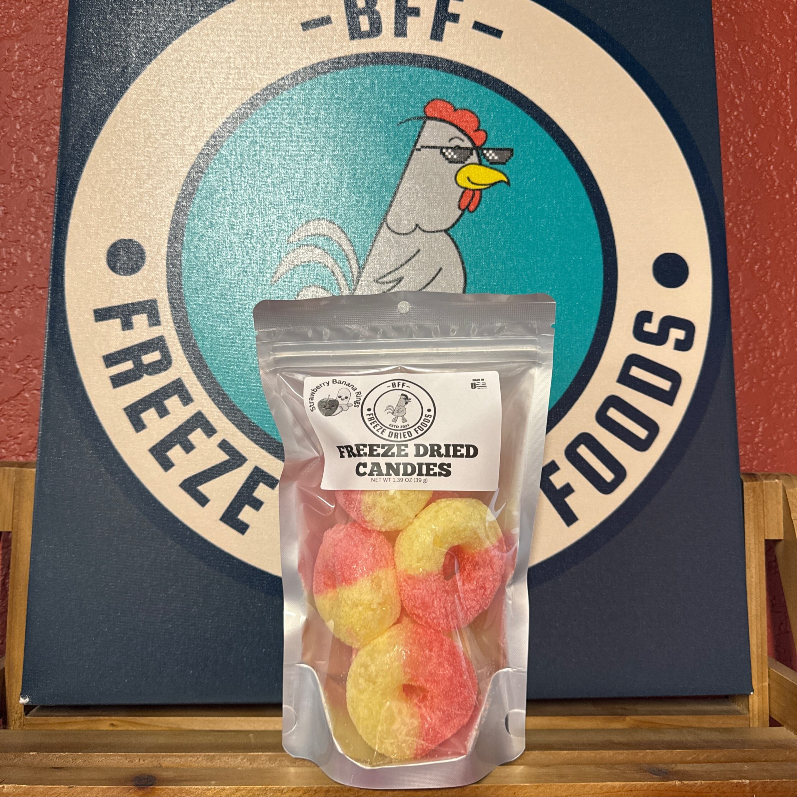 Strawberry Banana Gummy Rings "The One Stop Shop FreezeDried Candy