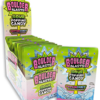 BOULDER BLASTS - SOUR POPPING CANDY - COTTON CANDY