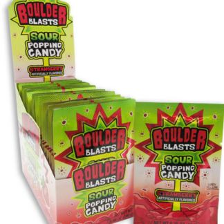 BOULDER BLASTS - SOUR POPPING CANDY - Strawberry