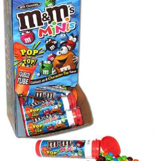 M&M MINIS MILK CHOCOLATE GRAVITY FEED TUBES