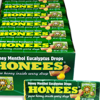 HONEES STICK PACK - MENTHOL EUCALYPTUS COUGH DROPS