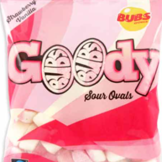 UBS GODIS STRAWBERRY W/ VANILLA SOUR OVALS PEG BAG