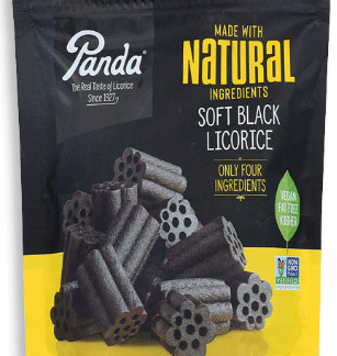 PANDA STAND UP PEG BAG - LICORICE CHEWS